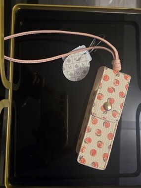 Vera Bradley Cream Mini Crossbody with Coral Dot Print